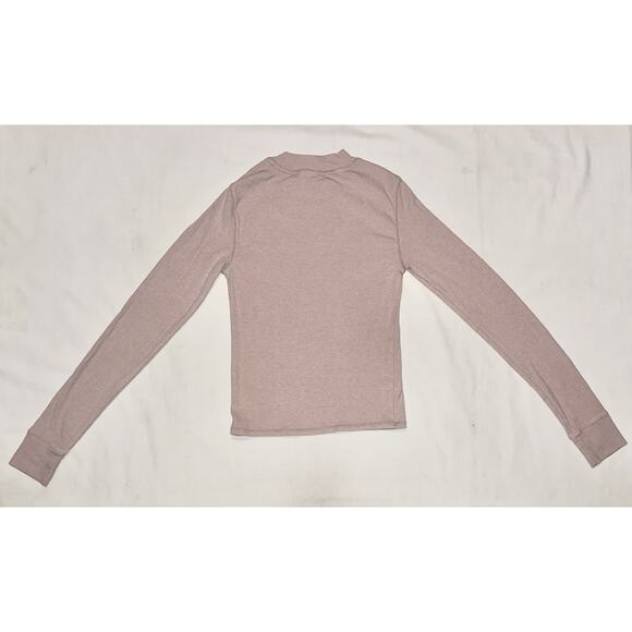 Vuori Mudra Long Sleeve Ribbed Fitted T-Shirt Size S Small Dogwood Heather - Picture 1 of 3